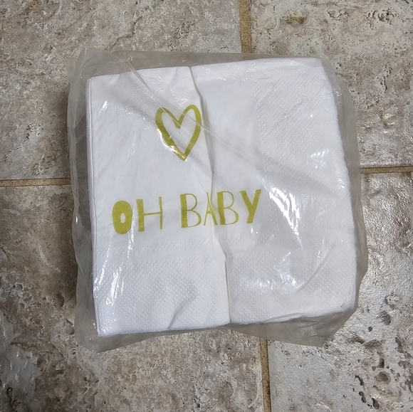 sharkbliss Other - Oh Baby! Baby shower napkins NEW 5x5 100 pack‎
